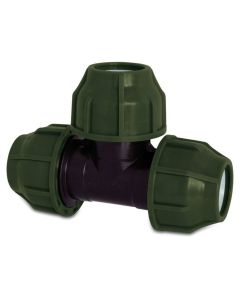 Raccordo a T a compressione per tubo in polietilene