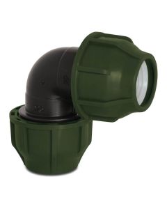 Gomito a compressione per tubo in polietilene