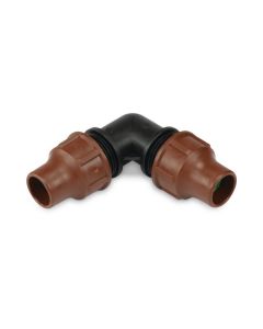 Gomito a compressione per tubo per irrigazione a goccia 