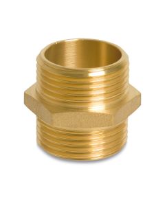 Dubbele nippel messing M/M 1/2"