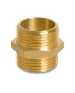 Nipplo doppio in ottone da 1½ "