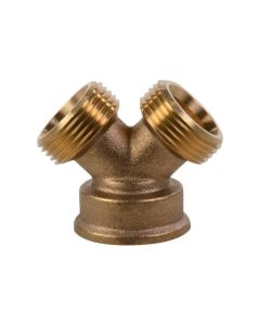 Distributore a 2 vie in ottone ¾ "