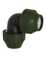 Gomito a compressione per tubo in polietilene